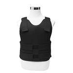 WAOBE Personal Safety Bulletproof Vest - NIJ Standard Protection Level IIIA Tactical Concealed Body Armour Vest Guard Jacket Clothes/Black/XL