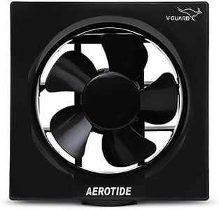 V-Guard Aerotide 10 Exhaust Fan | 1250 RPM | Sweep: 25cm (250mm) | Air Delivery: 900 m³/h | Suitable for Kitchen, Bathroom & Office | Blade Size: 10 inch | (Black)