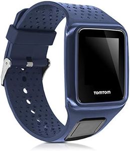 kwmobile Strap Compatible with TomTom Runner 1 / Multi-Sport Strap - Replacement Silicone Watch Band - Dark Blue