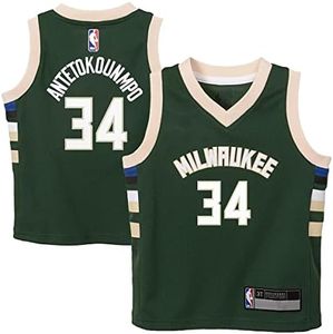 Giannis Antetokounmpo Milwaukee Bucks NBA Toddler Boys 2-4 Green Icon Edition Player Jersey, Blue, 2 Years