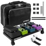 STRICH Guitar Pedal Board Aluminum Alloy 1.2lb Super Light Effect Pedalboard 15'' x 8.66'' with Carry Bag, MINI+ 15