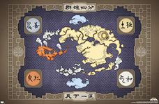 Trends International Nickelodeon Avatar: The Last Airbender - Map Wall Poster, 22.37" x 34.00", Unframed Version