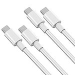 USB C to USB C Cable 60W (3.3ft, 2-Pack),USB 2.0 Type C Fast Charging Cord Support Data Transfer 480mbps Compatible with Notebooks, PC,Tablet, Smartphones, USB-C Device ect. (White)