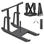 Kipika Weight Sled Fitness Sled, Adjustable Height Weight Training Sled, Enhance Muscle Strength and Explosive Power, Suitable for 1" & 2" Weight Plate,Black