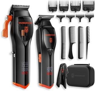 MAXGROOM 9000 rpm Máquina De Cortar Pelo Hombre Profesional, Cortapelos Hombre autoafilable, Maquinilla Cortar Pelo cerámica de temperatura constante, 63 dB Silenciosa Máquina De Afeitar Inalámbrica.