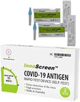 InnoScreen at-Home OTC COVID-19 Test Kit, Self-Collected Nasal Swab Sample, 15 Minute Rapid Results - Single Kit (Includes 2 Tests)