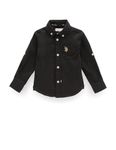 U.S. POLO ASSN. Boy's Regular Fit Shirt (7PEHKW4EWXT_Black