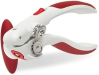 Zyliss Lock N' Lift Manual Can Opener with Lid Lifter Magnet - Heavy-Duty & Handheld Can Opener - Kitchen Gadget for Can Opener Safety - Manual Can Opener for Smooth Edge - Red