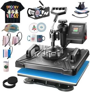 AKEYDIY Heat Press Machine 8 in 1 Professional Heat Press Machines 15" Swing Away Shirt Printing Sublimation Transfer Machine Digital Heat Press Machine for T shirts ,Hat, Mug,Plate