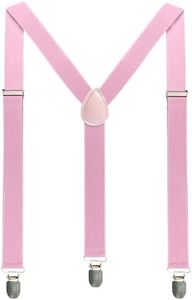 JEMYGINS Pink Mens Suspender with 3 Strong Clips Adjustable Braces(7)