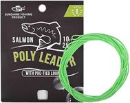 SF Fly Fishing Poly-Coated Leaders Monofilament Core Leader Line Fly Line for Salmon Floating #Spring Green 10FT 25LB