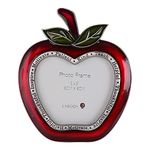 Lasody Apple Shaped Picture Frame Thank You Teacher Frame,Motivate,Patient,Kind,Teach,Helpful,Thoughtful,Inspire,Thanksgiving Gift