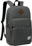 VASCHY Backpack Mens and Womens, Lightweight School Bag for Boys and Girls Water Resistant Rucksack Casual Daypack for Students with Secured Rear Pocket for Work,College,Travel,Sports(Gray)