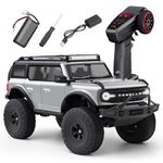 TOYDXXA 1:16 Scale RC Crawler, 15KM/H Off-Road Truck 4WD All Terrain Monster Truck Rock Climbing Car with LED Light, Waterproof Hobby Car Toys RTR Gift for Kids Adults