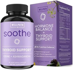 WellPath Soothe Hormone Balance for Women + Cortisol Supplement | Thyroid Support for Women | Mood Support & Metabolism Booster | Adrenal Support | Rhodiola, Selenium, Iodine, Kelp | Adaptogens, 60 ct