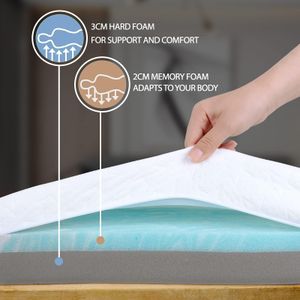 WOWTTRELAX 2-Inch Memory Foam Mattress Topper, Double Size