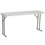 Flash Furniture RB-1860-GG 18 by 60-Inch Granite White Plastic Folding Training Table