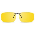 Goiteia Polarised Night Driving Glasses Clip on Anti Glare for Men Women,Effectively Minimize Glare from Oncoming Headlights,High Definition Vision(60 * 40mm)