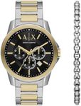 Armani Exchange Men's Analog Quartz Watch with Stainless Steel Strap AX7148SET