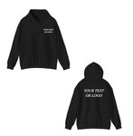 Personalised Printed Hoodie Office workwear, your text here, logo unisex adult workwear top(S, Black)