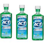 ACT Anticavity Fluoride Mouthwash, Mint, Alcohol Free, 18-Ounce Bottle (Pack of 3)