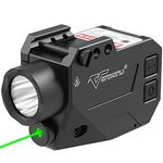 VOTATU H2L-G Green Laser Light Combo, Magnetic Rechargeable 1000 Lumens Strobe Weapon Light with Green Beam Laser Sight for Pistol Handgun