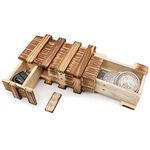 Puzzle Boxes with Secret Compartment, Wooden Magic Brain Teaser Toys for kids Adults to Store Money Vouchers Jewelry