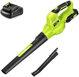 SnapFresh Leaf Blower Cordless with 20V Battery Powered & Charger - 130MPH 140CFM / 2-Speed / 25 min/Lightweight 2.35 kg -for Garden Patio Lawn Dust Yard Care Porch Sidewalk Cleaning
