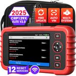 LAUNCH CRP129X V2.0 Car Diagnostic Case, 4 System(ABS/SRS/TCM/Motor), 12 Resets, OBD2 Multi-brand Car Diagnosis, Injector Coding, Auto VIN, Battery Test