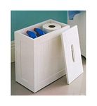 Maine White Bathroom Storage Unit Toilet Cleaning Tidy Box