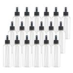 TIANZD 24 Pieces Empty 100 ml Clear PET Plastic Fine Mist Pump Spray Bottles with Black Top Portable Sprayer for Perfume Water Cosmetic Travel Containers Refillable, 2x Funnel