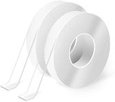 Art3d Nano Double Sided Tape, 2 Rolls Total 6 Meters Heavy Duty Waterproof Mounting Tape for Carpet Mats/Paste Items/Photos Frames/Craft Wall Mounting