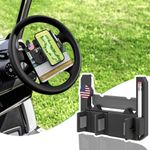 Golf Cart Steering Wheel Phone Holder, Suitable for Club Car/EZGO/Yamaha Golf Carts with Scorecard Holder, Mobile Phone Mount Wide 2"-3.5"