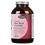 Flora - Organic Red Beet Crystals, Energizing Superfood, Nitric Oxide Booster, Vegan, Equals 2.6 kg. of Red Beets, Pressed from Fresh Harvested Organic Beets, 200 g Powder, Purple