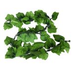 Sourcingmap Leaf and Vine Decoration Artificial Grape Leaves Hanging Vine 5.2Ft 10 Pcs Green