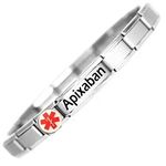 Daisy Charm Taking Apixaban Medical ID Alert Bracelet.