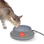 K&H PET PRODUCTS Pet Products Thermal-Bowl Heated Cat & Dog Bowl 32oz. Slate Gray 12W