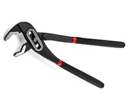 QWORK® Water Pump Pliers, 250 mm Adjustable Pliers, The Maximum Opening Width 85mm, with Non-Slip Rubber Grips