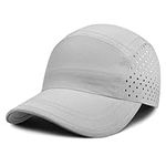Outdoor Shaping Ultra-Light Breathable, Baseball Cap Flat-Top Sport, Quick-Dry Hat with Side Ventilation, Summer Outdoor Cap Adjustable, Hiking Running Travel Daily Wear Light Gray