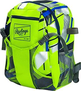 Rawlings | REMIX Baseball & Softball Equipment Bag | T-Ball/Rec/Travel | Backpack - Green