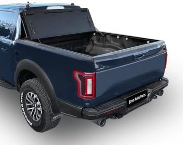Jovo Hard Flip Back Tri-Fold Tonneau Cover Bed Cover Aluminum, Low Profile, Quad-Fold, 2015-2025 F150, 2022-2025 F150 Lightning 5.5FT Bed (67.1'')