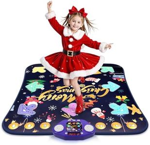 Dance Mat Toys for 3-12 Year Old Girls, Kids Dance Mats with Light Up 8-Buttons & Wireless Bluetooth, Music Dance Toy with 5 Modes Game, Birthday Xmas Gifts for 3 4 5 6 7 8 9 10+ Year Old Girls Boys