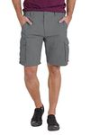 westAce Mens Cargo Combat Shorts 100% Coton 6 Pockets Chino Summer Work Safety Essential Half Pants All Waist 32-44 (Grey, 34W)