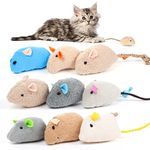 OSDUE Cat Catnip Toys, 9 Pack Catnip Mouse Toys for Cat, Cat Interactive Toys, Interactive Plush Cat Toys for Cat, Cartoon Kitten Teething Interactive Toy