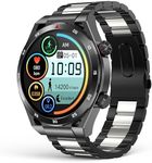 Smart Watch with Bluetooth Call, IP67 Waterproof for Android iOS iPhone, 1.39" HD Smartwatch for Men, Fitness Watch with/HR/Sleep, Silver Metal