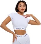 Bona Fide Workout Tops for Women - Short/Long Sleeve Compression Shirt - Breathable Tight Crop Top for Gym, Running, Yoga