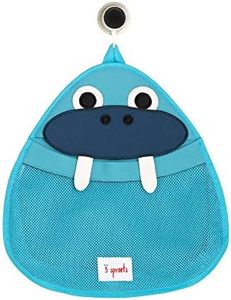 3 Sprouts Rangement Jouet Bain - Filet Jouet Bain Bébé, Filet Rangement Jouet Bain, Panier Jouet Bain - Idéal Salle de Bain, Filet Jeux De Bain Pratique - Organisateur Bain Jouet Bébé - Morse