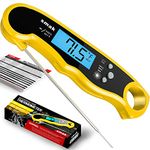 Smak Instant Read Meat Thermometer - Waterproof Kitchen Food Cooking Thermometer with Backlight LCD - Best Super Fast Electric Meat Thermometer Probe for BBQ Grilling Smoker Baking Turkey (Mango)