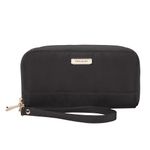 Travelon Women's RFID Blocking Double Zip Wallet, Black, One Size