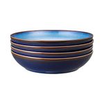 Denby - Blue Haze Pasta Bowls Set of 4 - Dishwasher Microwave Safe Crockery - Ceramic Stoneware Tableware